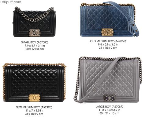 chanel le boy chevron small|Chanel boy different sizes.